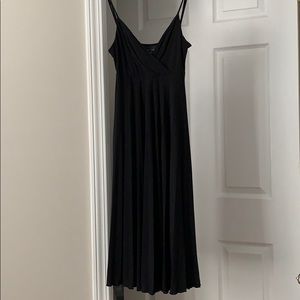 XS little black dress with accordion style flare